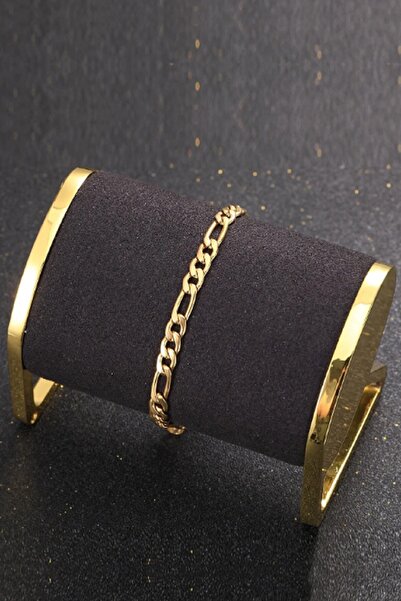 UBUH SHOP Figaro Gold Zincir 316l Cerrahi Paslanmaz Çelik Unisex Bileklik