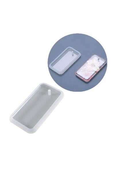 Getshop Alışveriş Pazarı Epoksi Kenarı Bombeli Tekli Dikdörtgen Kolye Kalıbı