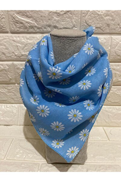 sema aksesuar Γυναικείο βαμβακερό κασκόλ με λουλουδάτο σχέδιο Daisy - Bandana