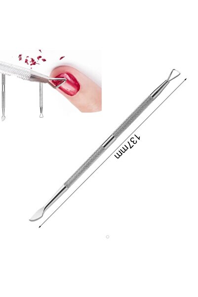 SİNKA Oje Kazıyıcı Kronk Çift Uçlu Yan İtici Uç Paslanmaz