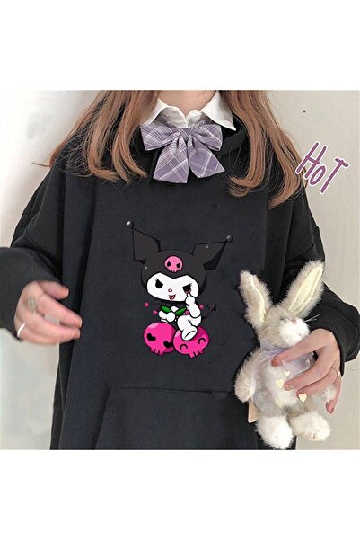 Touz Küt Küt Touz Kuromi Black Hooded Sweatshirt