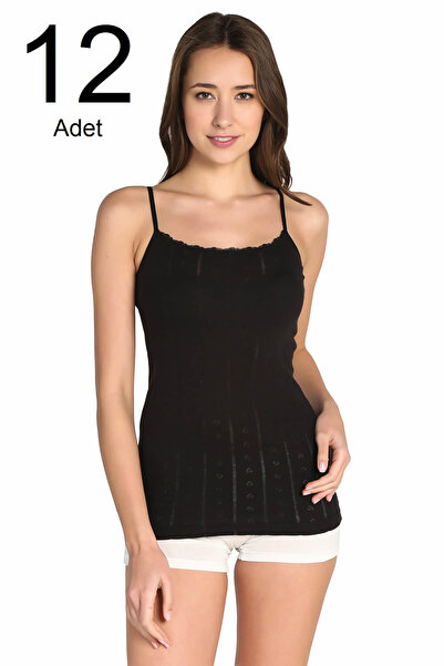 Berrak Women's Black 12 Pack Rope Strap Athlete ELF568BER8050CCM12