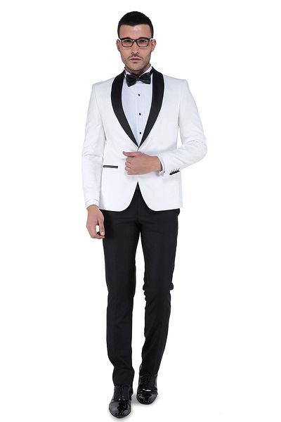Buenza Tuxedo 120S Suit - Cream - 3W3M0417D039