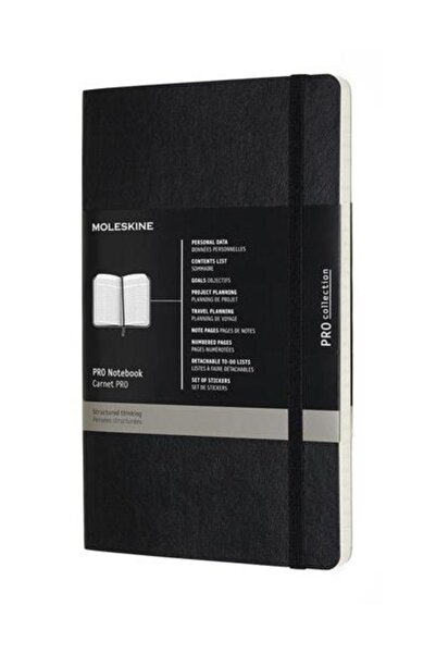 Moleskine Pro Defter Büyük Boy Yumuşak Kapak Siyah PL0787