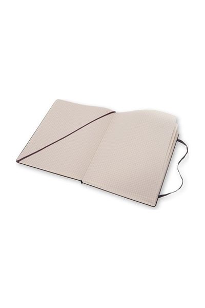Moleskine Caiet negru cu carouri dimensiune XL - copertă rigidă