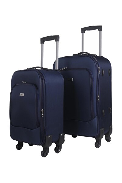 Best Lacivert Unisex 2'Li Valiz Seti Orta Ve Kabin 1060-Lcv-Ok