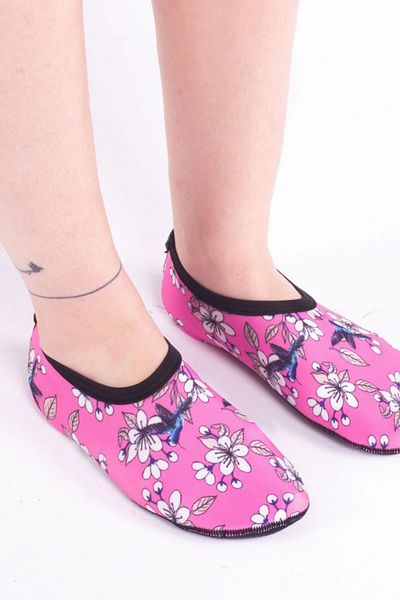 Savana Pink Flower Unisex Sea Pantofi mavicicek