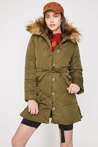 Koton Γυναικείο Πράσινο Παλτό 9KAL07395OW