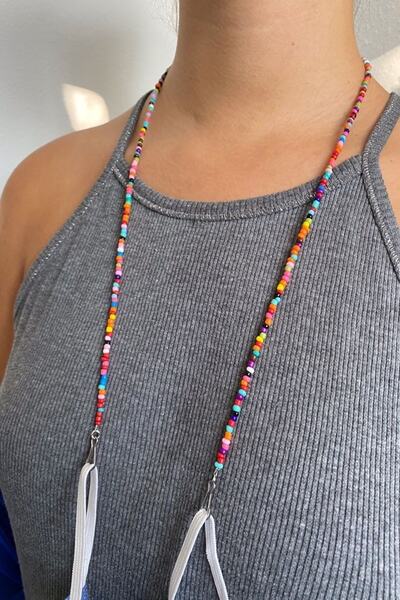 İsabella Accessories Karışık Renkli Boncuklu Çok Amaçlı Aksesuar Maske Askısı...