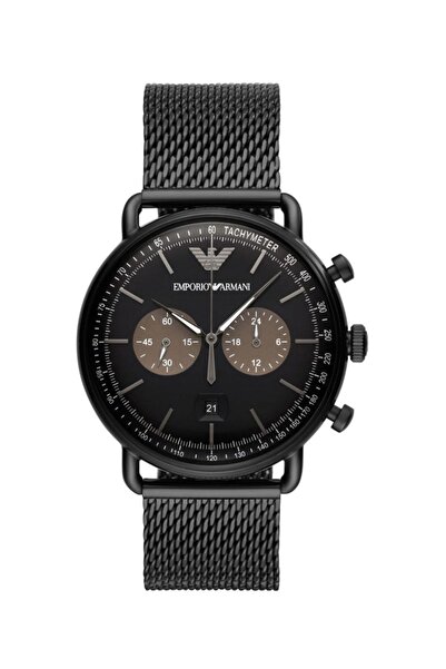 Emporio Armani Ar11142 43 Mm Siyah Hasır Kordonlu Erkek Kol Saati