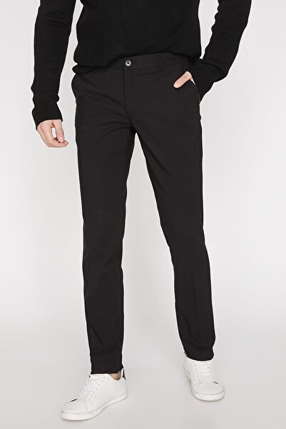 Koton Men's Black Trousers 9YAP49192NW