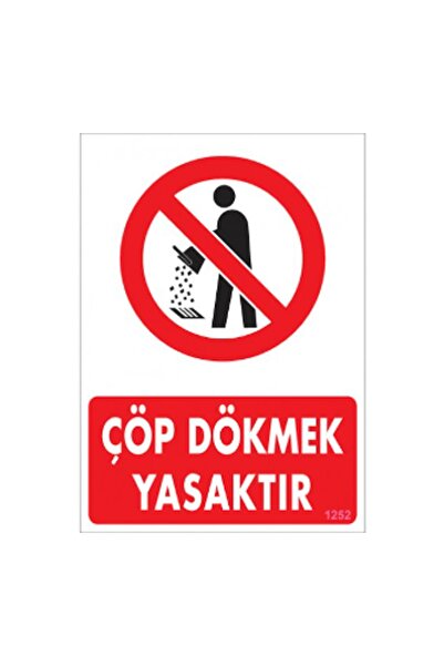 SÖNSAN لافتات تحذيرية "ممنوع تفريغ القمامة" PVC 25*35