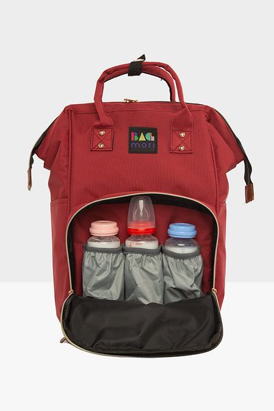 Bagmori Claret Red Mother Baby Care Backpack M000001270
