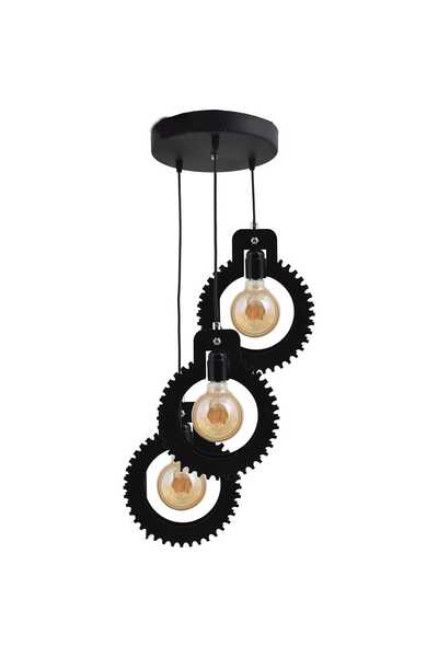 Vedemo Entrio 3'lü Lüks Çark Dişli Tavan Avizesi