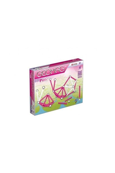 Ekincioğlu Geomag Pink 66 Pieces - Magnetic Construction Toy - Swiss Production