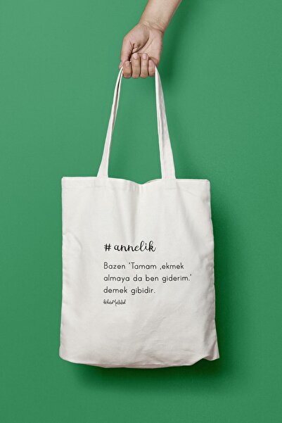 Bikutumutluluk Hediyelik - Annelik Serisi - Ekmek Almak Bez Çanta