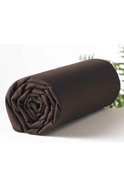 makiteks 100% Cotton Brown 200x200 2*(50X70) Oversize Elastic Sheet Set