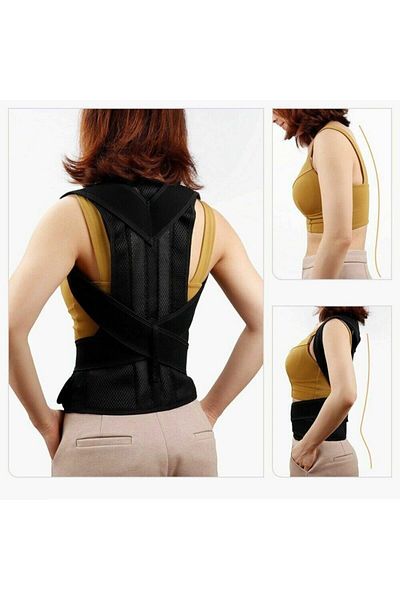 Ankaflex Unisex Black Double Underwire Upright Posture Corset Sports Waist Back Shoulder Anti-Hunchback Corset