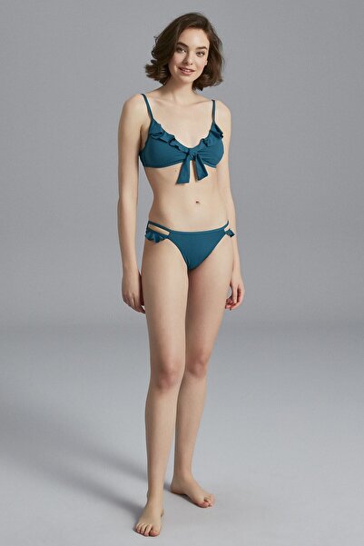 Penti Μπλουζάκι μπικίνι με τρίγωνο κόμπο Nena Petrol Green