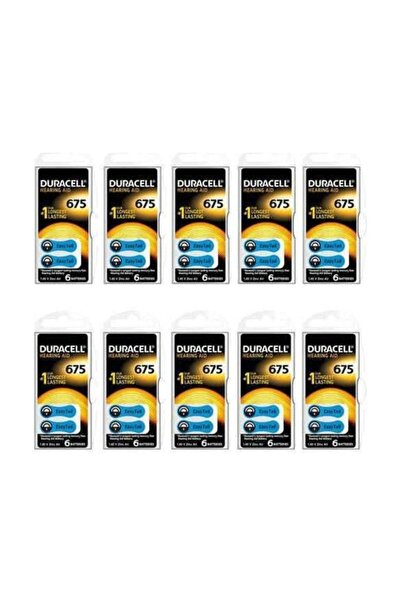 Duracell 675, Pr44 Kulaklık Işitme Cihazı Pili 6'lı Paket (10 Paket)