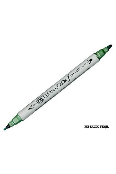 Zig Clean Color F Metallic Tcs-8000 121 Green Double Sided Pen