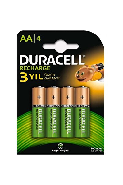 Duracell Şarj Edilebilir 1300 mAh AA Kalem Pil 4 Adet