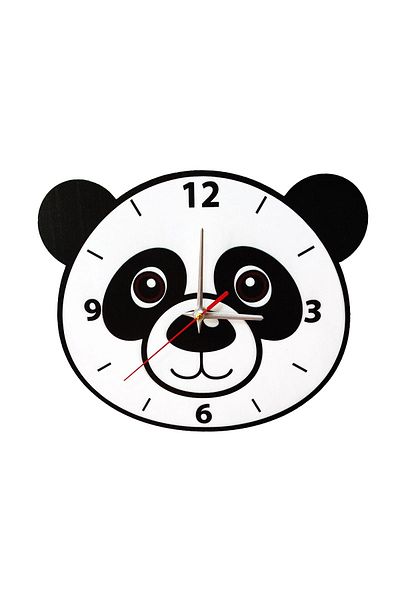 CajuArt Cute Panda Wall Clock Children's Room Wall Clock