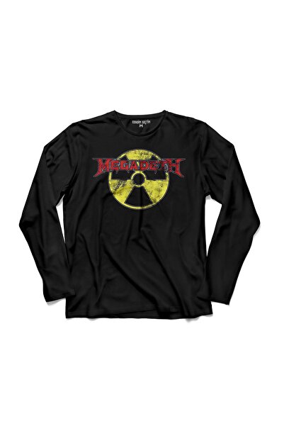 Kendim Seçtim Tricou cu mânecă lungă pentru bărbați Megadeth Radio Active Red...