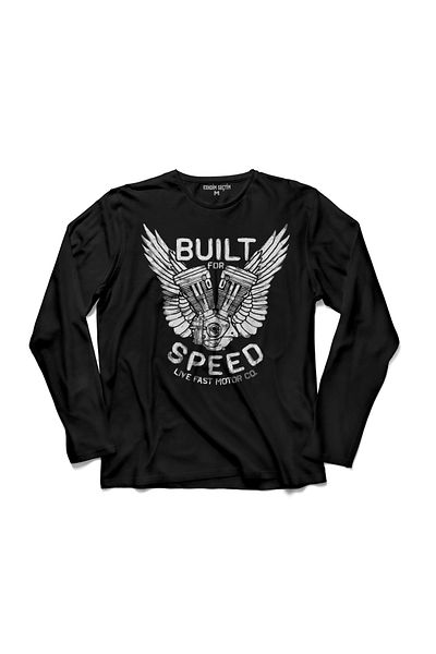 Kendim Seçtim Built For Speed Live Fast Motorcycle Piston Long Sleeve T-Shirt
