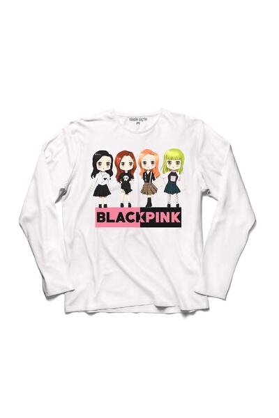 Kendim Seçtim Tricou cu mânecă lungă Chıbı Black Pink Blackpink Music Coreea de Sud