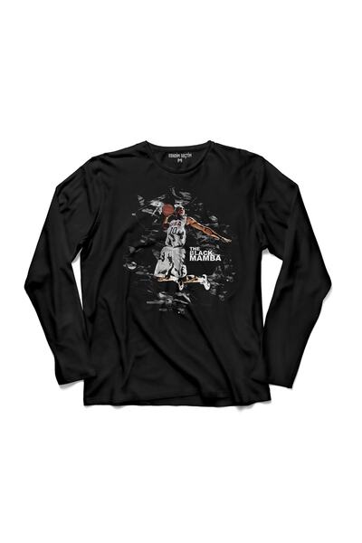 Kendim Seçtim Kobe Bryant Black Mamba Logo Nba Basketball 3 Uzun Kollu T-Shirt