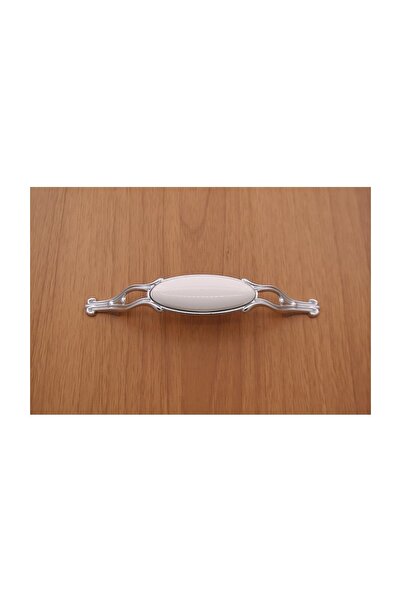 Azimkar Hırdavat Porselen Kulp Salkım Krom Beyaz 96 mm