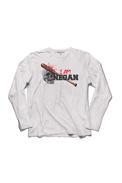 Kendim Seçtim Tricou cu mânecă lungă I Am Negan The Walking Dead The Walking Dead