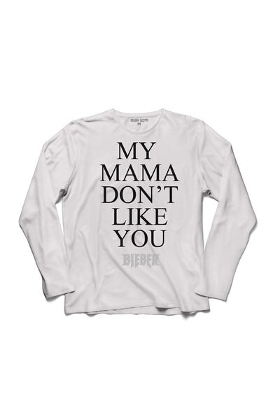 Kendim Seçtim Tricou cu mânecă lungă Justin Bieber Purpose Tour My Mama Dont Like