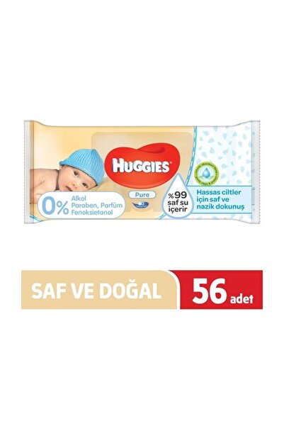 Huggies Islak Havlu (Saf ve Doğal) 56 Yaprak - Tekli Paket Yenidoğan