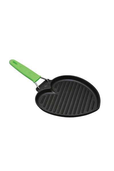 Lava Wire and Silicone Handle Grill Pan - Heart Shaped - 22x23 cm Green