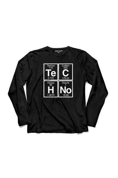 Kendim Seçtim T-shirt dugih rukava sa periodičnim sistemom znamenki Techno Fe...
