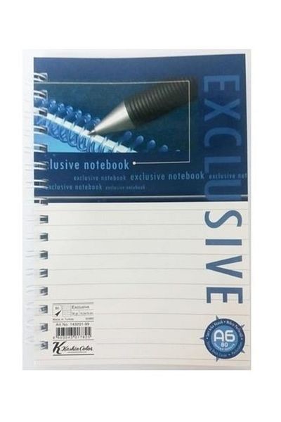 KESKİN COLOR 80 de coli A6 Caiet exclusiv cu copertă din carton cu spirală 143201-99