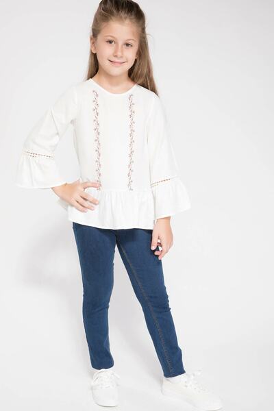 DeFacto Pantaloni din denim albaștri skinny fit pentru fete - J0242A6.18AU.NM28