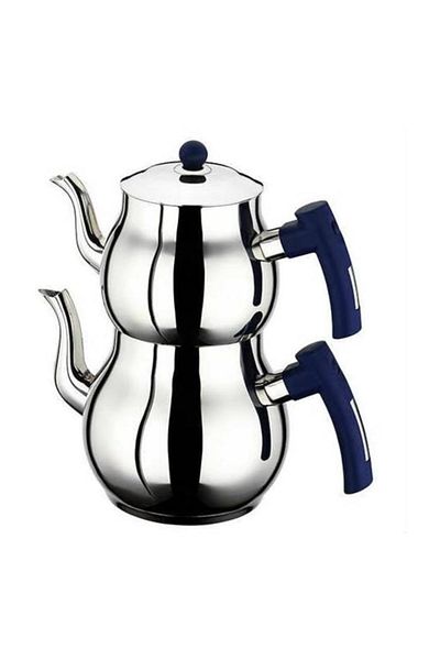 İnter Steel Teapot Coral Model Family Size Teapot Red