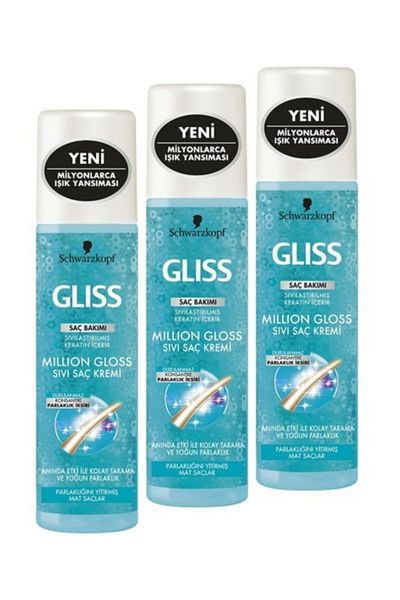 Gliss 200Ml x 3 PieceS Million GloSS Liquid Conditioner