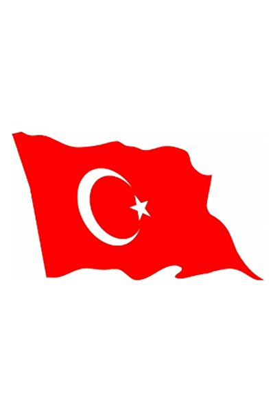 Sticker Sepetim Dalgalı Türk Bayrağı Dekoratif Çok Amaçlı Oto Duvar Sticker