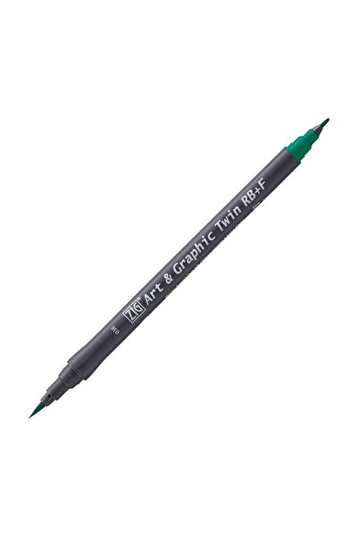 Zig Art&Graphic Twin Rb+F Double Ended Drawing Pen 038 Marine Green