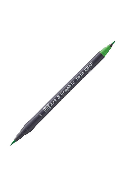 Zig قلم رسم مزدوج الأطراف من Art&Graphic RB+F 051 May Green