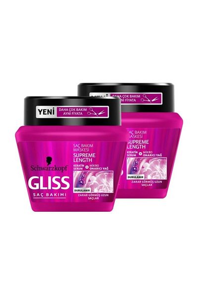 Gliss 600 ml Supreme Length Mask - 2 Pieces