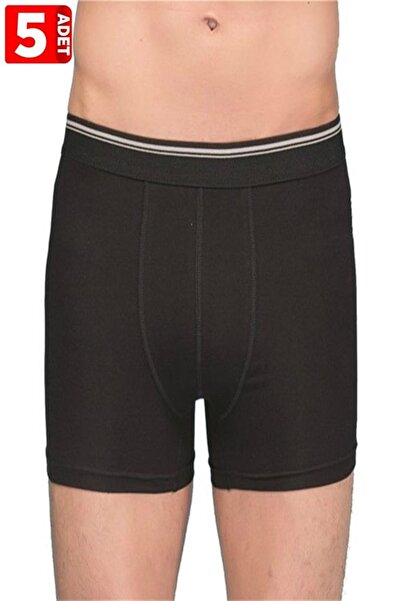 Berrak بوكسر ليكرا أسود للرجال 5 قطع 100% قطن