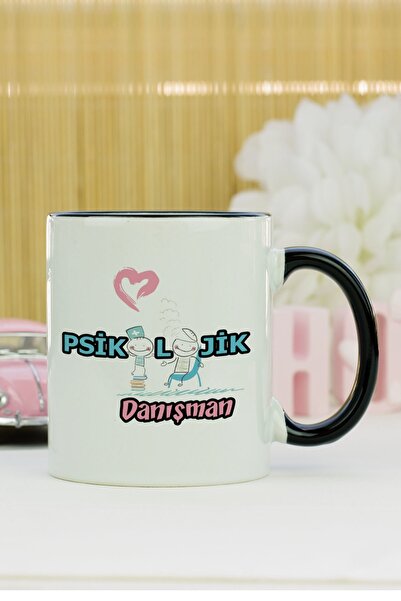 Hediyelen Psychological Counselor Mug Cup Black