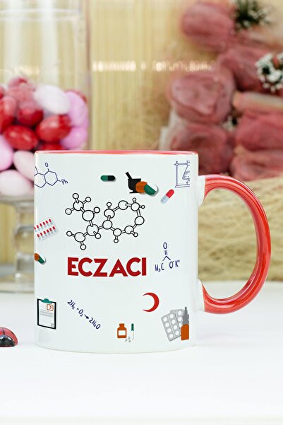 Hediyelen كوب صيدلي باللون الأحمر