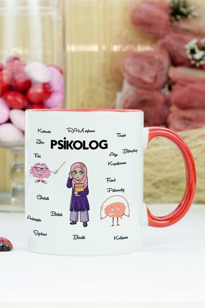 Hediyelen Psikolog Kupa Bardak Kırmızı