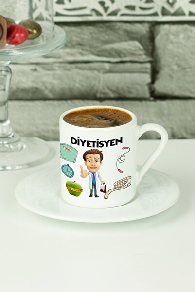Hediyelen Dietitian Turkish Coffee Cup White